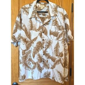 Panama‎ Jack Men's Short Sleeve XXL Brown Hawaiian Shirt